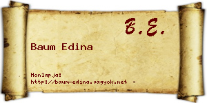 Baum Edina névjegykártya